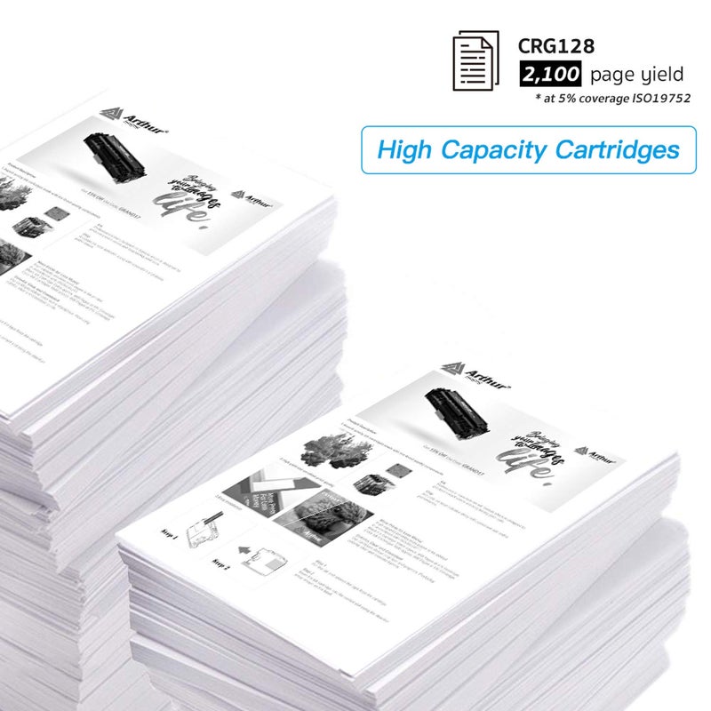 Arthur Imaging Compatible Toner Cartridge Replacement for Canon 128 (3500B001AA) (Black, 2-Pack) - Image 4